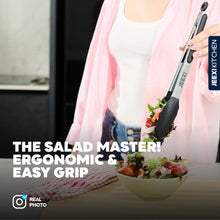 JEEXI Non-Stick Black Kitchen Tongs for Cooking with Silicone Tips Stainless Steel Tongs 450℉ Locking Set 3, Cooking Serving Grilling Barbecuing Salads Kitchen Clips Easy to Use - Brands For Less USA