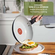 T-Fal Kitchen Solutions Black 5 Quarts Ceramic Non-Stick Jumbo Cooker Sauté Pan with Lid & Helper Handle