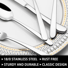 Juego de cubiertos de 48 piezas con organizador, de acero inoxidable, para 8 personas, incluye cuchillos para carne, cuchillos de mesa pulidos, tenedores, cucharas y bandeja para servir. 