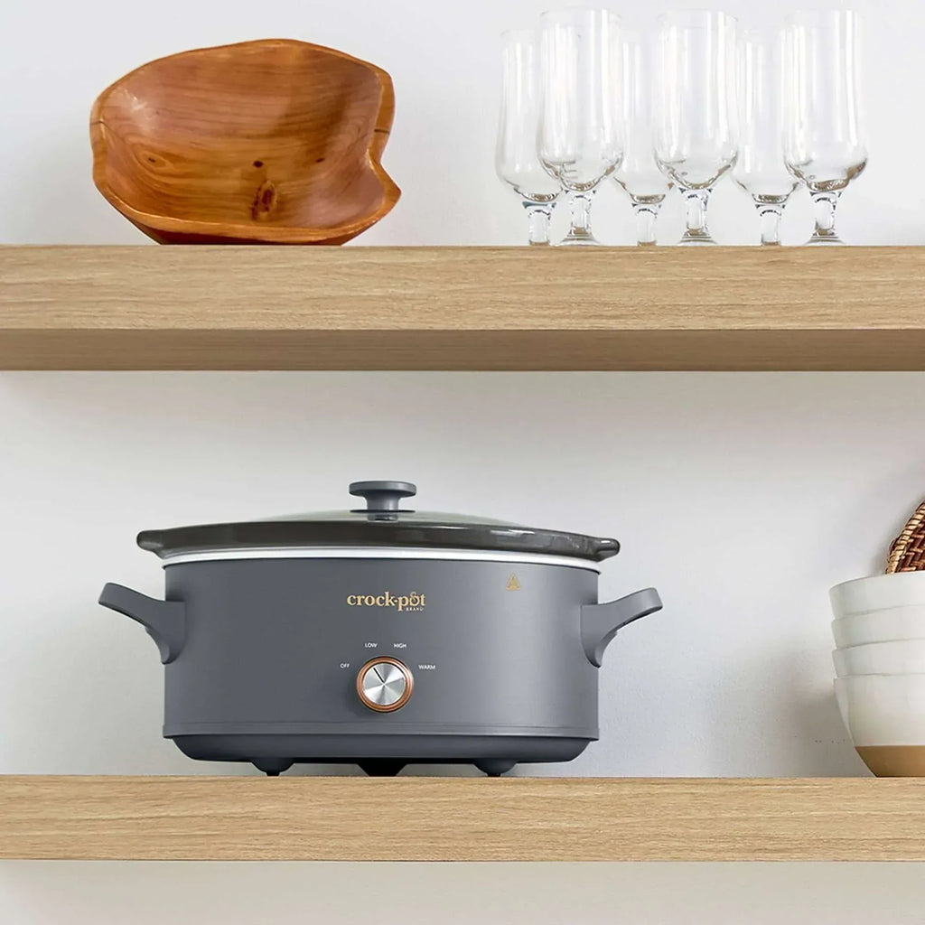 Crock-Pot Manual 7-Quart Slow Cooker, Mussel Grey– Brands For Less USA
