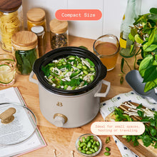Beautiful 2 Qt Manual Slow Cooker, 2-Pack, Thyme Green + Porcini Taupe by Drew Barrymore