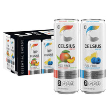 Celsius Fizz-Free Energy Drink, Variety Pack, 12 fl oz, 18-count