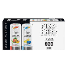 Celsius Fizz-Free Energy Drink, Variety Pack, 12 fl oz, 18-count