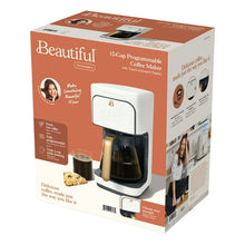 Beautiful 12 Cup Programmable Coffee Maker, White Icing by Drew Barrymore