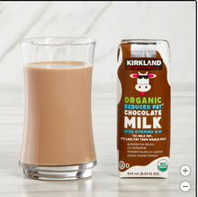 Kirkland Signature, Organic Reduced Fat Chocolate Milk, 8.25 fl oz, 24-Count