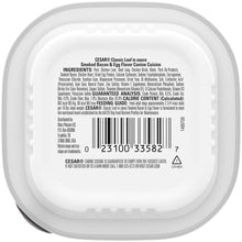 (6 pack) Cesar Classic Loaf In Sauce Smoked Bacon And Egg Wet Dog Food, 3.5 Oz Tray - Brands For Less USA