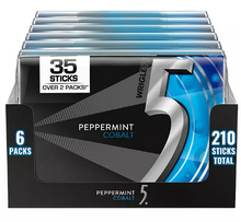 Wrigley's 5 Peppermint Cobalt Gum, 35 pcs., 6 pk.