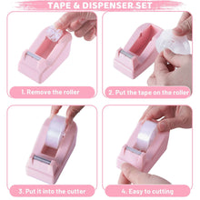 cyricoPinkOfficeSuppliesSet-StaplerandTapeDispenserSetDeskAccessoriesKitwithStapler-TapeDispense_1346_4 - Brands For Less USA