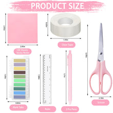 cyricoPinkOfficeSuppliesSet_StaplerandTapeDispenserSetDeskAccessoriesKitwithStapler_TapeDispenser_Remover_Staples_Clips_Scissor_Ruler_PenandTabsforWomen_Clerks6 - Brands For Less USA