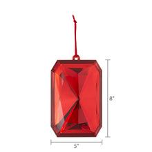Red Jumbo Gem Christmas Ornament, 8", by Holiday Time