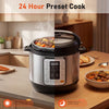 SHOUFTW 8 Quart Electric Pressure Cooker, 9-in-1 Multi Cooker with Slow Cook, Rice, Steam & Sauté, Sliver