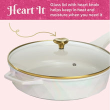 Paris Hilton 4 Quart Cast Aluminum Jumbo Cooker, White Rainbow Iridescent