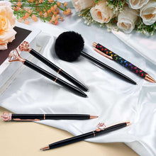 WEMATE 8Pcs Set for Journaling, Glitter Fancy Pens Gifts for Women, Office Black