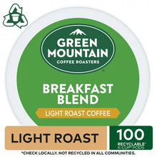 Green Mountain Coffee Breakfast Blend K-Cup Pods (100 Ct.)