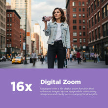 Vivitar PopCam Digital Camcorder, 48MP, Full HD 1080p Video Camera with 3" Flip Screen, 16x Digital Zoom, Built-in Microphone, Compact Vlogging Camera for Beginners, Travel, & Family Recording