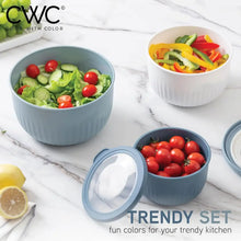 COOK WITH COLOR Meal Prep Containers Wide Mixing Bowls Food Storage Containers with Lids