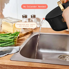 Beautiful 3 Quart Ceramic Non-Stick Covered Sauce Pan with Strainer Lid, Black Sesame by Drew Barrymore - Brands For Less USA