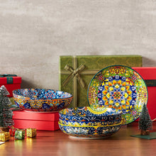 Malacasa Pasta Bowls, Ceramic Salad Bowls Set of 6, 42 oz Large Corlorful Serving Bowls for Kitchen, Dishwasher Microwave Safe Soup Bowls Set, Pasta Plates