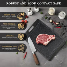 Extra Large Cutting Boards, AOKIWO Plastic Cutting Boards for Kitchen (Set of 3)Meat, Veggies Cutting Board Set Dishwasher Chopping Board with Juice Grooves Easy-Grip Handles, Dark Grey