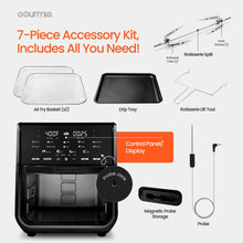 Gourmia All-in-One 14-Quart Air Fryer, Oven, Rotisserie, Dehydrator with Temperature Probe, Stainless Steel