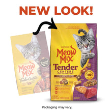 Alimento seco para gatos Meow Mix Tender Centers con bocaditos, sabores de pollo y atún, bolsa de 3 lb