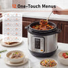 SHOUFTW 8 Quart Electric Pressure Cooker, 9-in-1 Multi Cooker with Slow Cook, Rice, Steam & Sauté, Sliver