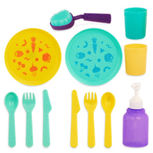 Battat Splash & Sparkle Sink Plastic Real Faucet and Magic Dishes, Toddler and Preschool Toys