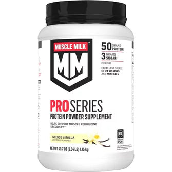 Muscle Milk Pro Series 50G Whey Protein Powder, Intense Vanilla (2.54 Lbs.) - Brands For Less USA