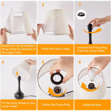 LOFTER-PRO Touch Table Lamps for Bedroom, 3-Way Dimmable Bedside Lamp - Home Decor, Touch Controlled Small Light For Bedroom, Living Room, Office, Desk (Including LED Bulbs)