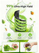 Juicer Machines, 4.13 Inch Cold Press Juicer, Slow Masticating Juicer – for Whole Fruits & Vegetables, Quiet, High Juice Yield, Easy to Clean, BPA Free (Black)