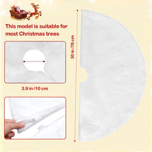 DAKIMOE Christmas Tree Skirt White Plush Skirts Xmas Decorations for Merry Christmas Party Faux Fur, 30 inches
