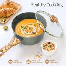 MICHELANGELO Sauce Pan with Lid, Nonstick Saucepans 1.5QT&2QT&3QT, Granite Sauce Pan 3 Piece, Stone Saucepan Set, Small Pot with Lid, Nonstick Sauce Pot Set - Brands For Less USA