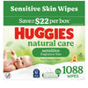 Huggies Natural Care Sensitive Baby Wipes, Fragrance Free, 17 pk., 1088 Wipes