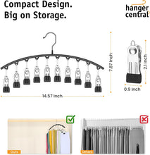 Hanger Central 2 Pack Non Slip Legging Hangers with 10 Clips