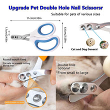 DXIMRX 7 Pcs Cat Dog Brush Grooming Kits, Best Combo Brush for Dogs Cats, Blue