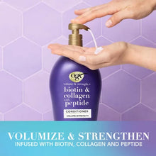 OGX Volume & Strength + Biotin & Collagen with Peptide Conditioner (40 Fl. Oz.) - Brands For Less USA