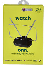 onn Indoor TV Antenna with Easy Adjust, 20 Miles Range, Includes Coaxial Cable, Supports NextGen TV, 4K/8K HD, UHF and VHF