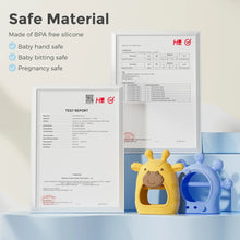 Momcozy Silicone Baby Teether Diver Blue, Teething Relief Toys for Infant 0-12 Months, 1 Count - Brands For Less USA