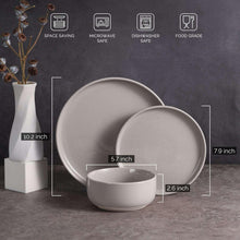 Vesteel 18-Piece Dinnerware Set, Ceramic Plates and Bowls Set for 6, Speckled Stoneware Dishes Set for Family, Microwave & Dishwasher Safe - Cappuccino Brown - Brands For Less USA