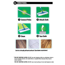 Great Value Wet & Dry Mop Sweeper Kit, (1 Mop Kit, 10 Pad Refills)