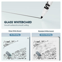 MaxGear 36" x 24" Magnetic Glass Whiteboard, Tempered Glass Dry Erase Board with Markers & Eraser for Office Home