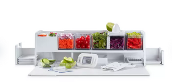 Dash Prepdeck, Includes 8 Prepping Tools, 14 Containers, and Cutting Board