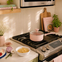 Elements by Thyme & Table 2 QT Ceramic Non-Stick Saucepan - pink