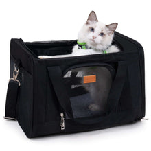 Roypet Small and Medium Pet Carrier, Airline Approved, Collapsible Travel, Black, 15 Lb Limit