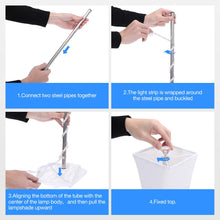 Set of 2 Fabric Table Lamp, Modern Dimmable Nightstand Lamp Bedside Desk Lamp, With Shade & LED Strip, For Bedroom Living Room, USB Interface