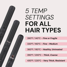 L'ange Hair Le Duo 360 Airflow Styler, Titanium Flat Iron Hair Straightener (Black)