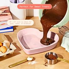 Beautiful 10” Heart-Shaped Stoneware Baking Dish, Pink Champagne by Drew Barrymore - Brands For Less USA