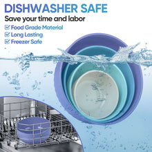 Vesteel 8Pcs Mixing Bowl Set with Lids, Nesting Plastic Bowls for for Mixing Serving Preparing Storage, Kitchen Prep Bowls, Dishwasher Safe, Blue