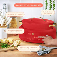 Beautiful 10-in-1 , 6 Qt Electric Multi-Cooker, Tomato Red by Drew Barrymore