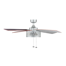 Ventilador de techo interior Better Homes &amp; Gardens de 52" en peltre con luz, 4 aspas, cadena y flujo de aire inverso. 